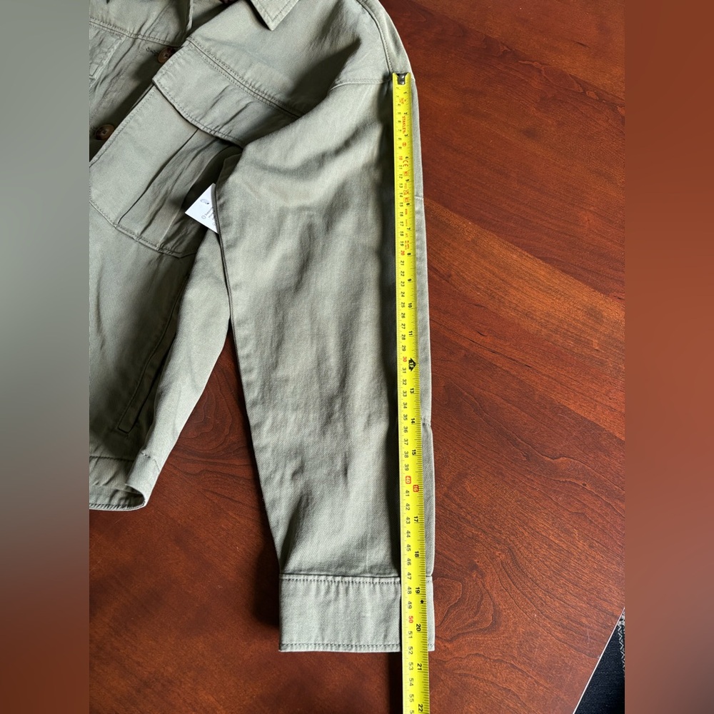 NWT Utility Army Coat, Kohl's Drew Green Cargo, Spring Jacket, Cotton, Olive, S - Picture 14 of 15